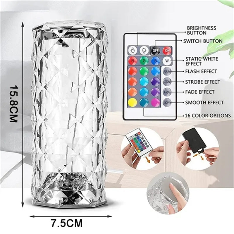 LED Crystal Table Lamp