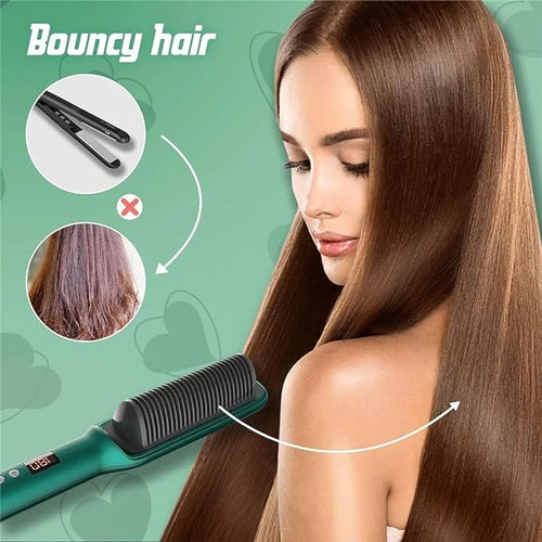 Electric Hot Comb Multifunctional Straight Hair Straightener Comb Negative Ion Anti-Scalding Styling Tool Straightening Brush